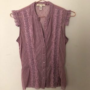 Free People Top Blouse lace / ruffle top